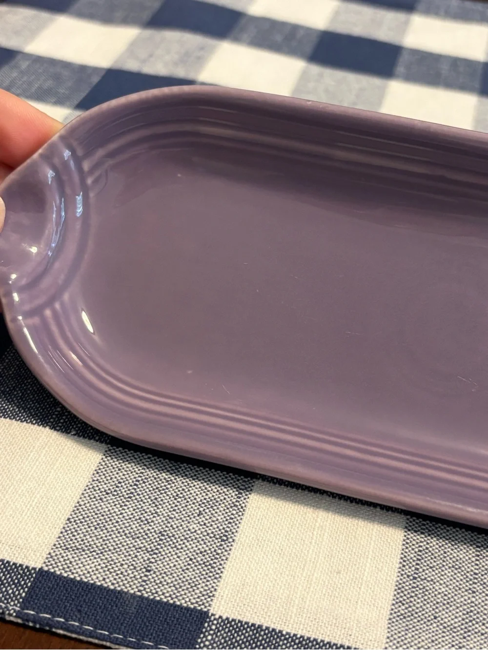 Fiestaware utility or relish tray, Lilac, Fiesta,